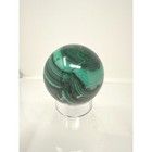 Natural Polished Malachite Crystal Sphere 46mm Banded Green Mineral Specimen