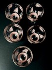 Vtg 1950s Mcm Atomic Black   Pink Squiggle  Zig-zag  Gold Rimmed Short Glasses