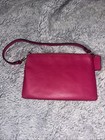 Coach F54626 Corner Zip Wristlet In Fuchsia Crossgrain Leather