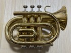 Jupiter Jpt-416 Pocket Trumpet Silver With Hard Case And Mouthpiece