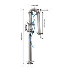 2  In Stainless Still Moonshine Reflux Distilling Column Brew Wine Making Tool