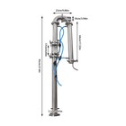 2  Moonshine Reflux Distilling Column 304 Stainless Brew Kit Sight Glass
