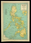 Vintage Philippines Map Of The Philippine Islands Old Original Manila Ca 1946
