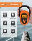Digital Fishing Scale Lip Gripper Tape Measure 110lb 50kg Waterproof Lcd Bass