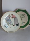 Vintage Norman Rockwell 4 Plates 1978 Four Seasons  Original Boxes  Comical