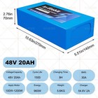 48v 20ah Lithium Battery W charger bms For    1500w Ebike Electric Bicycle Scooter
