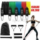 11 Pcs Resistance Band Set Yoga Pilates Abs Exercise Fitness Tube Workout 
