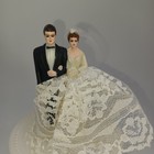 Vintage Mcm 1950 s Wedding Cake Topper Bride Groom Mid Century Modern