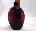 Vintage Glass Flask Success To Railroad Amethyst Bottle 6 5  Tall Purple   Empty