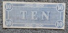 1864 Confederate States Of America  10 Banknote Nice Mid Grade Xf No Problems