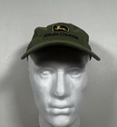 John Deere Hat Cap Snap Back Mens One Size Green Canvas Tractor Farm Work Logo