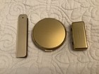 Vintage 3 Pc Art Deco Pink Lady Compact  Comb  Pill Box England