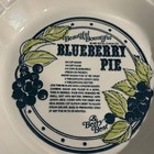 Royal China Blueberry Pie Recipe Plate Country Harvest Deep Dish 11  Vtg 1983