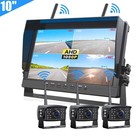 Wireless 1080p Backup Camera System 10 1   Dvr Quad Monitor For Rv Truck trailer