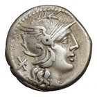 Roma elephant Head Rare No Bell  Pax In Two Horse Chariot Roman Coin Caecilia 38