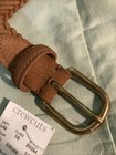 Crewcuts Brown Braided Genuine Leather Belt - Youth kids Size Small