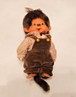 Vintage 1970 s Sekiguchi Monchhichi Plush Doll Brown Monkey Stuffed Animal Japan