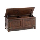 Portland Ice Box Wood Coffee Table Bench With Replica Hardware Farmhouse Rustic