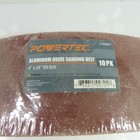 Powertec 110090 4  X 24  80 Grit Aluminum Oxide Sanding Belt  10 Pk 