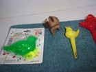 Vtg Watering Plant Stake Spike Mcm Birds   Duck   Pot Sitter   Whistle Bird Lot
