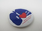 Vintage I Love My Lungs Pinback Button Aart Respiratory Therapy Medical
