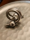 Vtg Mc Bw Buenilum Castle Hammered Aluminum Covered Beaded Dome 9  Serving Dish 