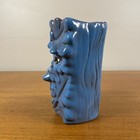 Handmade Ceramic Tiki Mug Blue Tree Face 5   