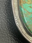 Vintage Artist Hand Made Native American  Sterling Silver Turquoise Bolo Tie