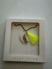 New Meri Meri Bird And Tassel Necklace Plastic White Yellow Sweet Thing In Box