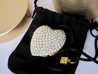 Estee Lauder Heart Necklace Compact Vintage Pleasures Solid Perfume With Box