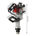 2 Stroke Gas Powered T Post Driver Fence Pile Driver Jack Hammer W chisel 32 7cc