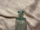 Antique Blue Glass Medicine Bottle  No Name  12-sided  Pontil 5 