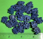  20  New 5 8  Train Engine Blue Plastic Shank Craft Novelty Kiddie Buttons-o1