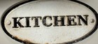 Vintage Style Cast Iron Kitchen Wall Sign Farmhouse Rustic Home Decor
