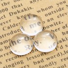 Round Glass Cabochon For Jewelry Making  Clear Dome Tiles Cabochons With Flat   