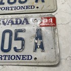 Us State Nevada Apportioned 11105 A Motor Vehicles Licence Plate Matching Pair