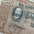          Large Mexican Chihuahua 1915 20 Pesos Banknote  Civil War Mexico Currency