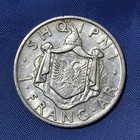 Authentic 1935 R Albania 1 Frang Ar Silver Shqipni Uncirculated  