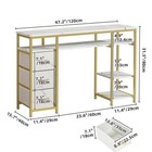 Nail Desk Manicure Table Marbling Texture Manicure Station 3 Drawers For Beauty