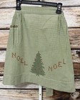 Vintage Gingham Check Half Waist Apron Embroidered Cottagecore Christmas