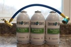 Dye Charge For R1234yf uvdye  Enviro-safe 3 Cans   Brass Charging Hose