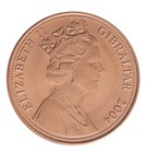Gibraltar 2 Pence  2004  Km  1044  Xf-extremely Fine  Commemorative