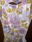 Vintage 1950   s Lavender Floral Print Full Apron cotton carmen Lee euc