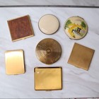 Vintage Powder Compact Lot 7 Zell Elgin American Majestic Souvenir Scenic