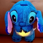 Stitch Plush Doll With Music Light Kawaii Sleep Toy Game Kids Gift Lilo Stitch