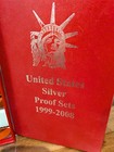 1999-2008 Us Mint Silver Proof Sets  State Quarters Us Mint Red Presentation Box