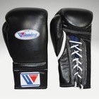 Winning Boxing Gloves Black 16oz   Lace-up Training   Sparring Gloves