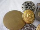 Mixed Lot Of 12 Metal  Brass And Steel Buttons 11 16  - 1-7 16  - Ml1