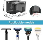 2 Pack Acrylic Razor Holder With Cover For Shower  Wall Mounted Razor Shaver
