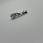 Men   s Tie Bar Clip Clasp Silver Tone Key Shape